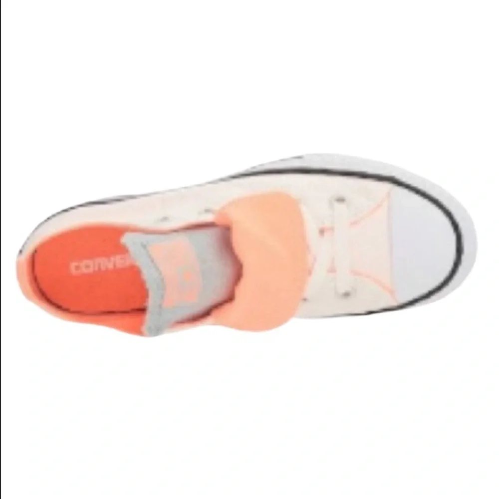 Converse Ox White Hyper Orange Girls Size 12 Converse All Star Chucks Low Tops